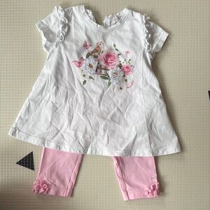 Floral White and Pink Kids Set